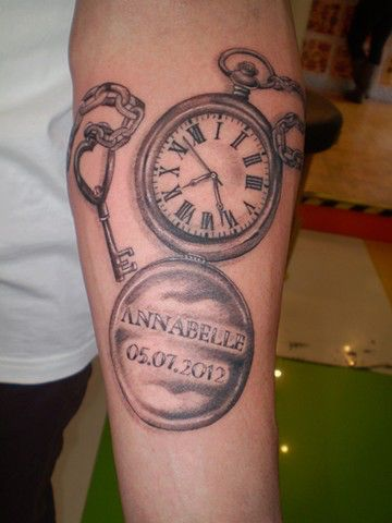 birth clock tattoo