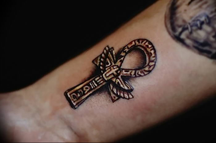 Ankh cross tattoo