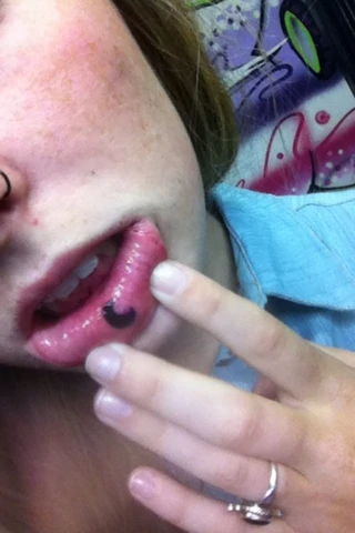 Moon Lip Tattoo