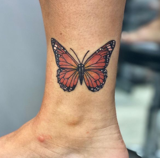 colored butterfly tattoos