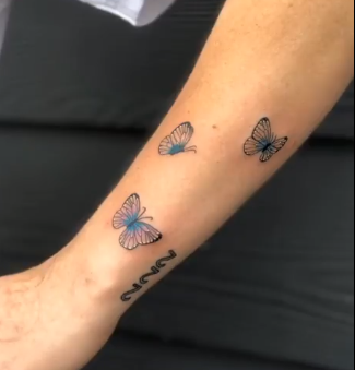 small butterfly tattoos on wrist