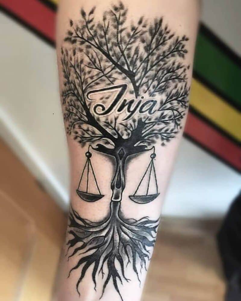 Zodiac family tree tattoo