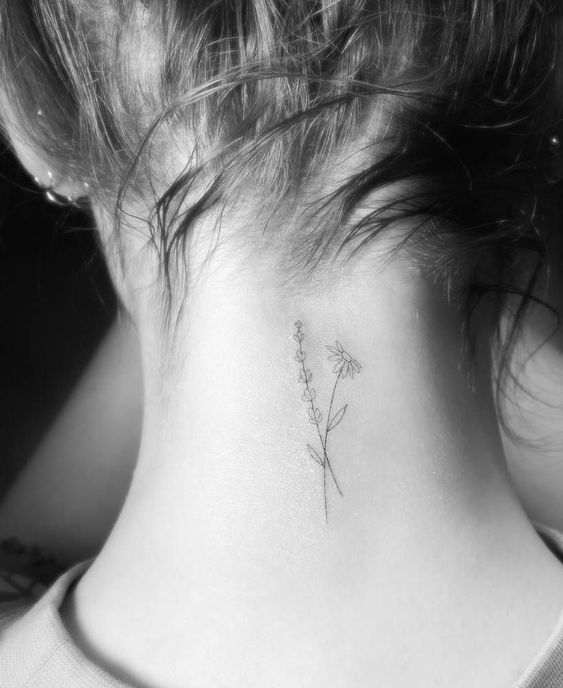 women's throat neck tattoos