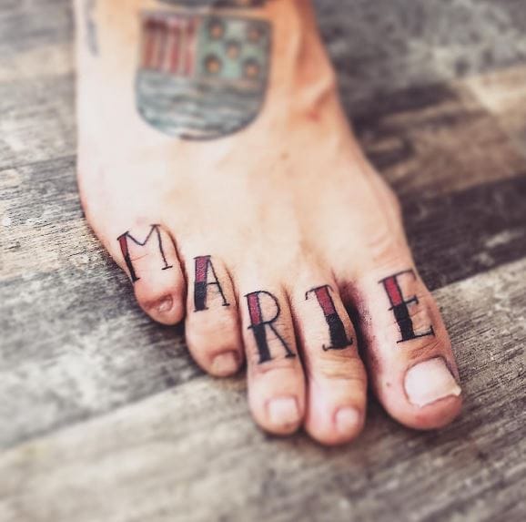 foot tattoos for females