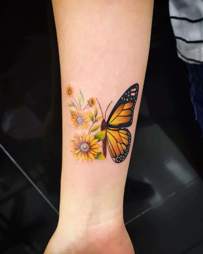 sunflower tattoo