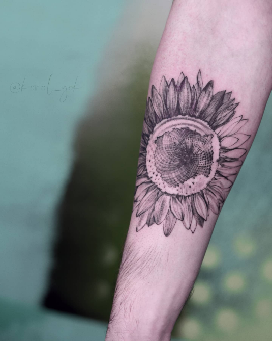 sunflower tattoo