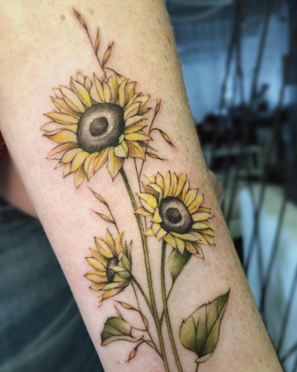 sunflower tattoo