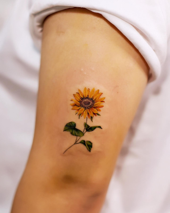 sunflower tattoo