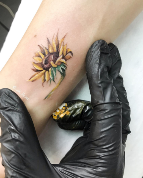 sunflower tattoo