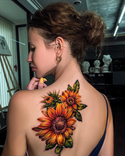 sunflower tattoo