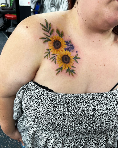 meaningful sunflower tattoo