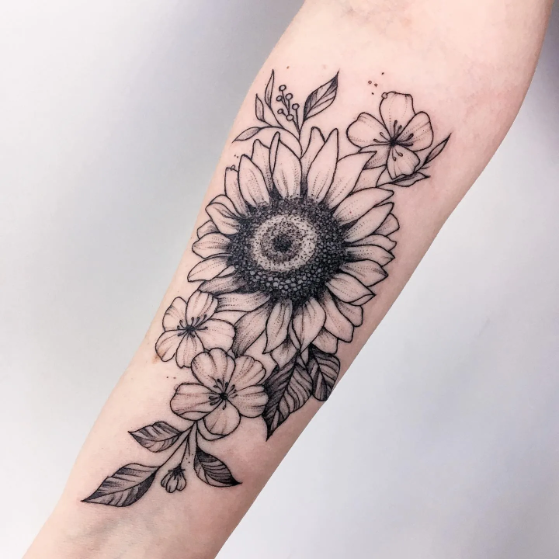 sunflower tattoo designs