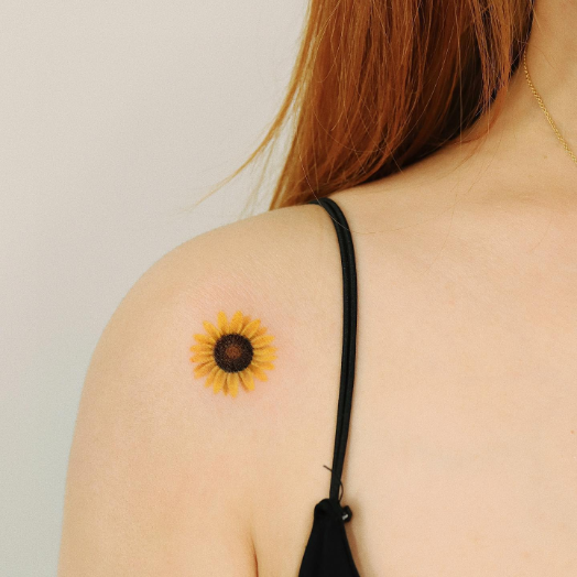 meaningful sunflower tattoo