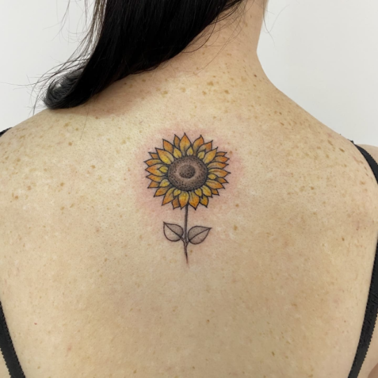 small sunflower tattoo