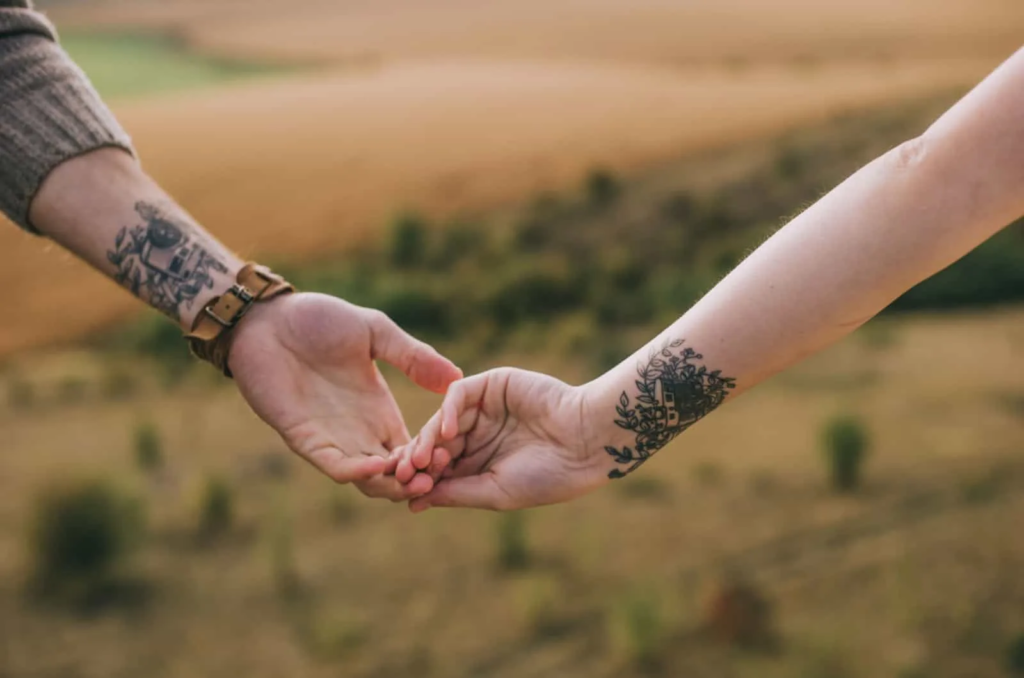 matching couple tattoo