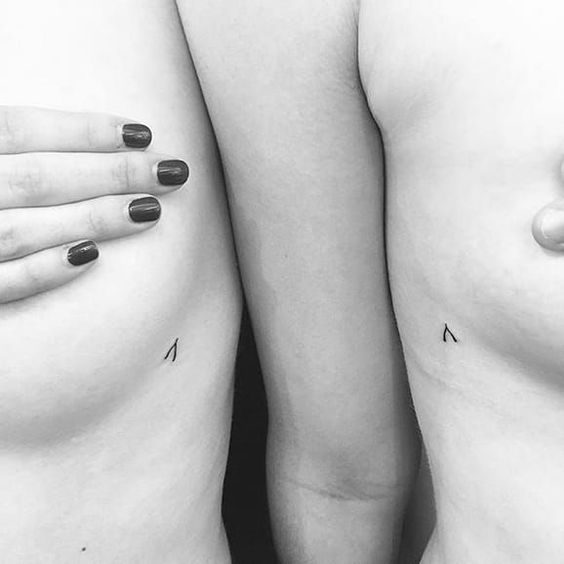 Minimalistic deep meaningful friend tattoos