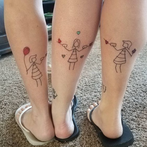 Best friend tattoos for three and more