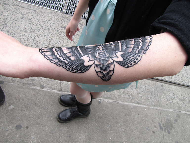 Moth tattoo