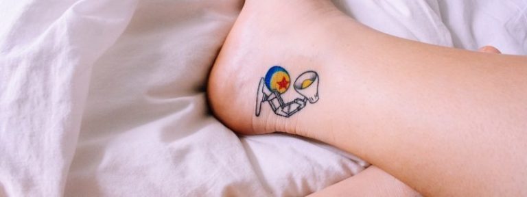 Girly foot tattoo