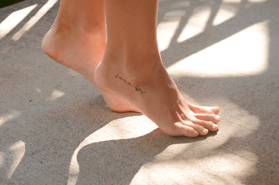 Girly foot tattoos