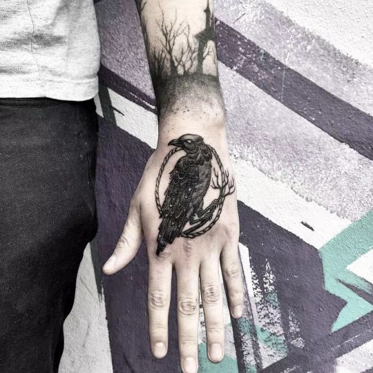 Raven tattoo