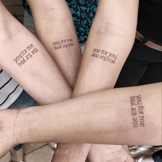 Best friend tattoo with deep meaningful inscriptions