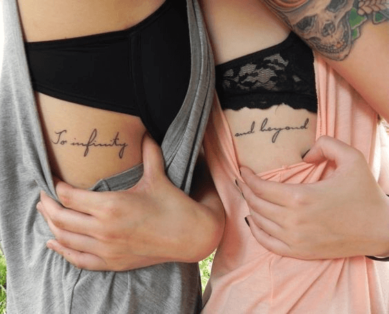 To infinity and beyond best friend tattoo