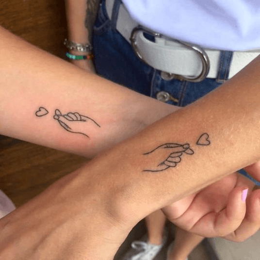 Hearty best friend tattoos