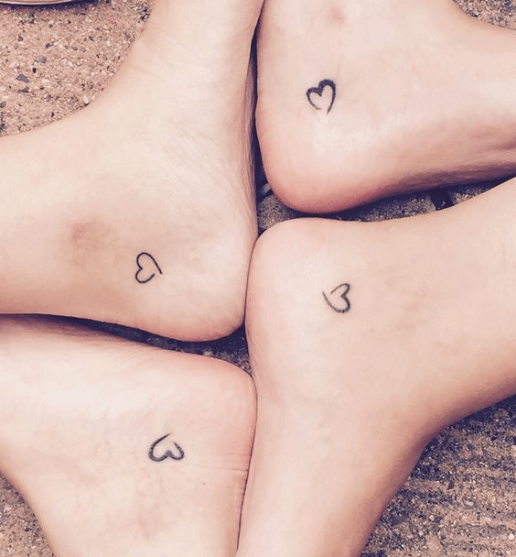 Hearty best friend tattoos