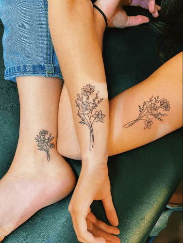 Best friend tattoos for three and more