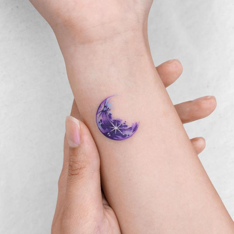 Wrist moon tattoo
