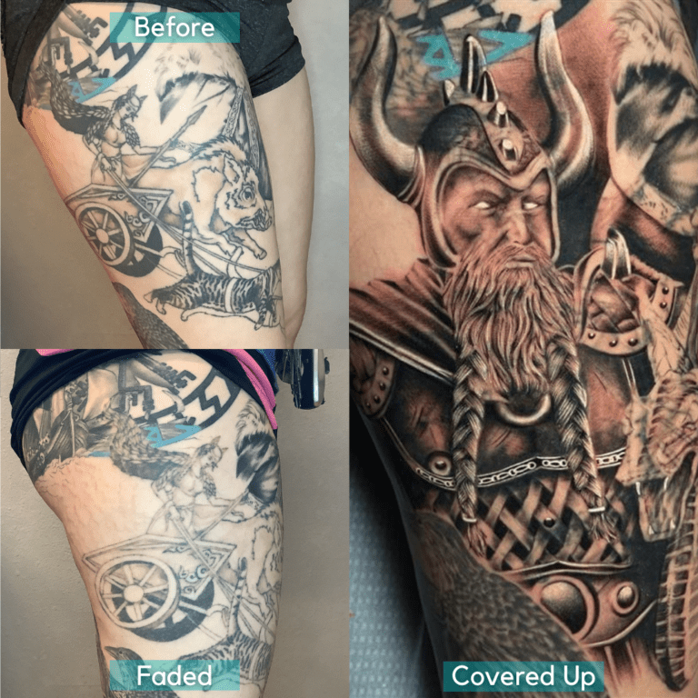 Female Dark Cover Up Tattoos 