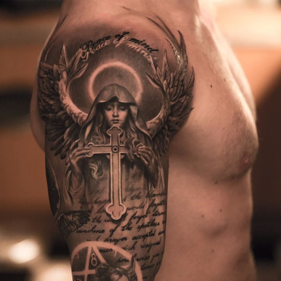 Virgin Mary tattoo 