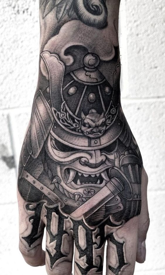 Samurai Tattoo on Hand