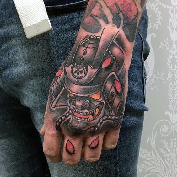 Samurai Tattoo on Hand