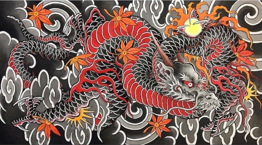 Japanese dragon tattoo