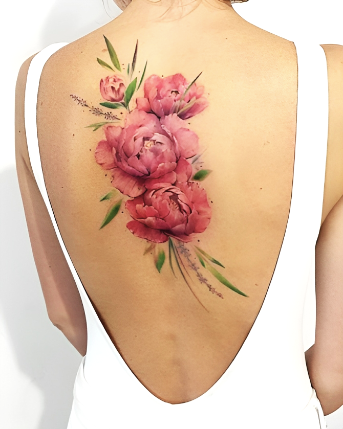 Peony tattoo 