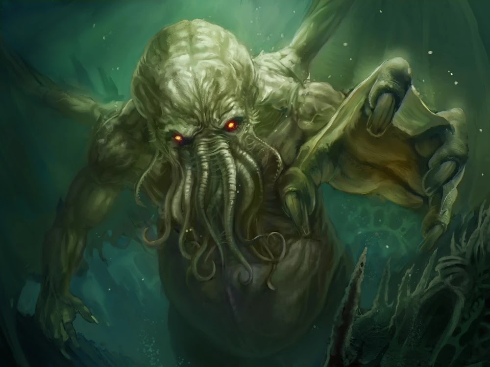 An artwork inspired by Lovecraft’s Cthulhu