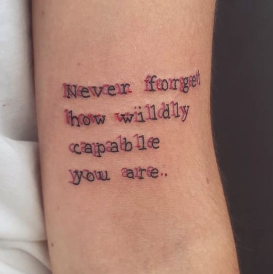 Quote tattoo