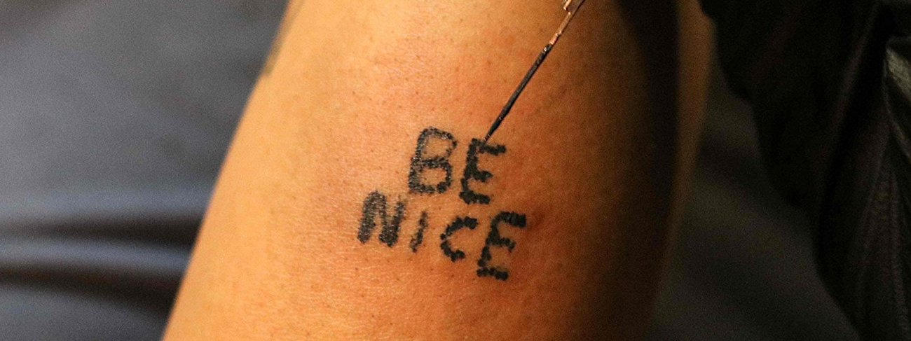 Stick and poke tattoo