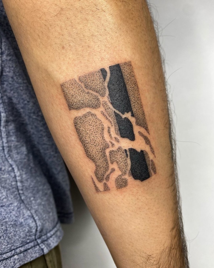 Negative space tattoo