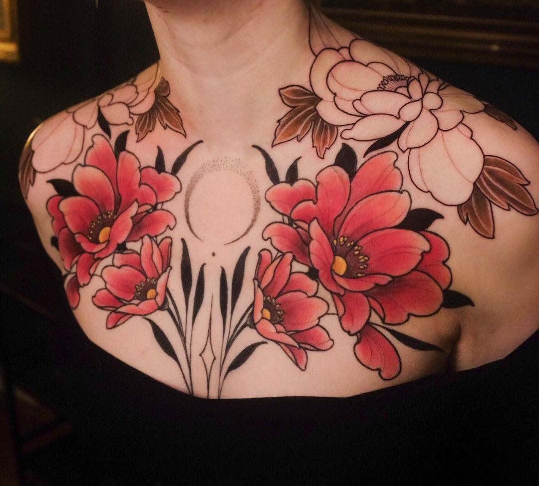 Symmetrical flowers by JenTonic