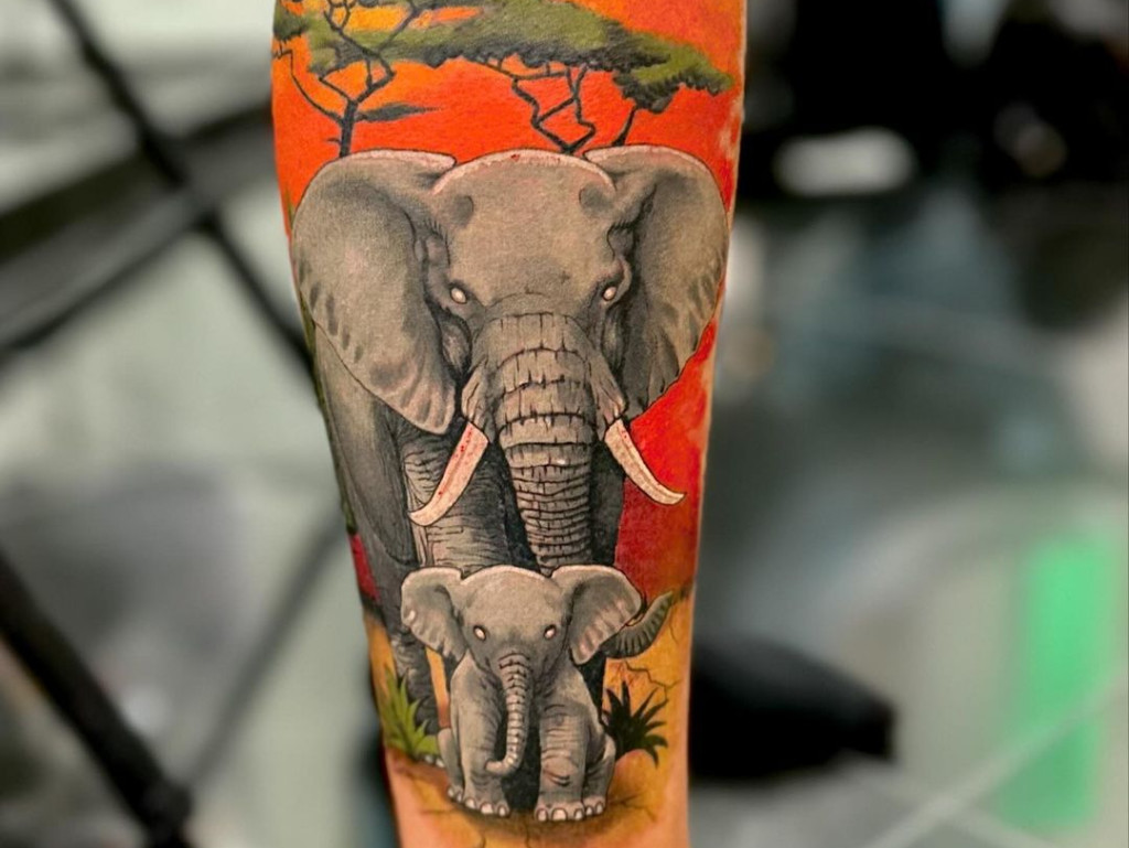 Elephant tattoo