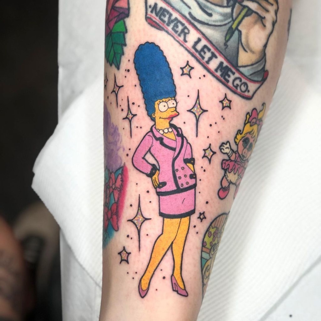 Lauren has tattooed quite a few members of the Simpsons family!