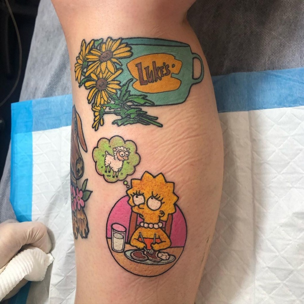 Lauren has tattooed quite a few members of the Simpsons family!