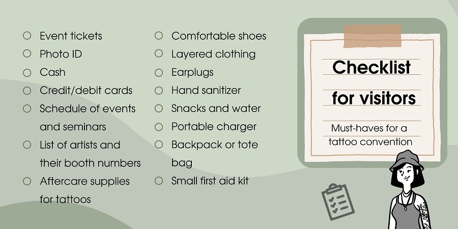 Checklist of tattoo convention must-haves for visitors