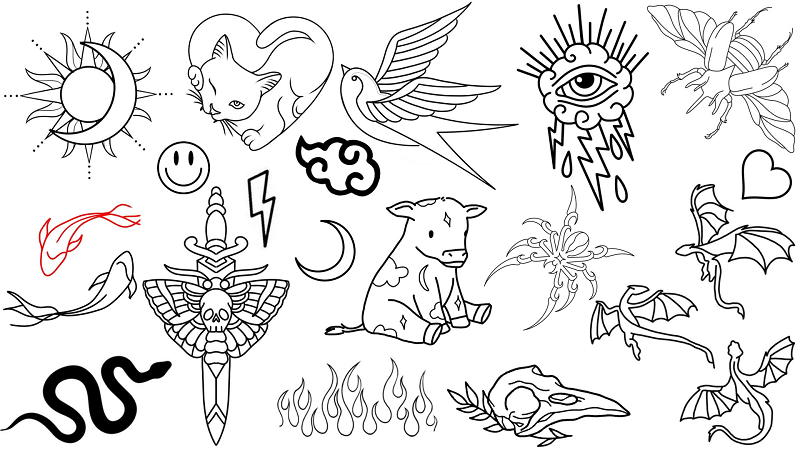 Easy Tattoo Outlines for Beginners to Practice and Perfect — InkMatch