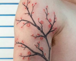 cherry blossom tree tattoo