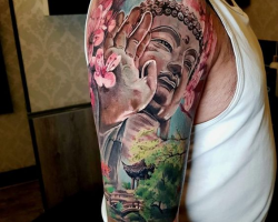 cherry blossom tattoo men