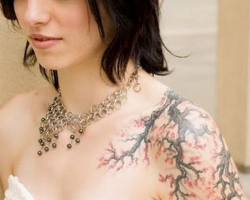feminine cherry blossom tattoo